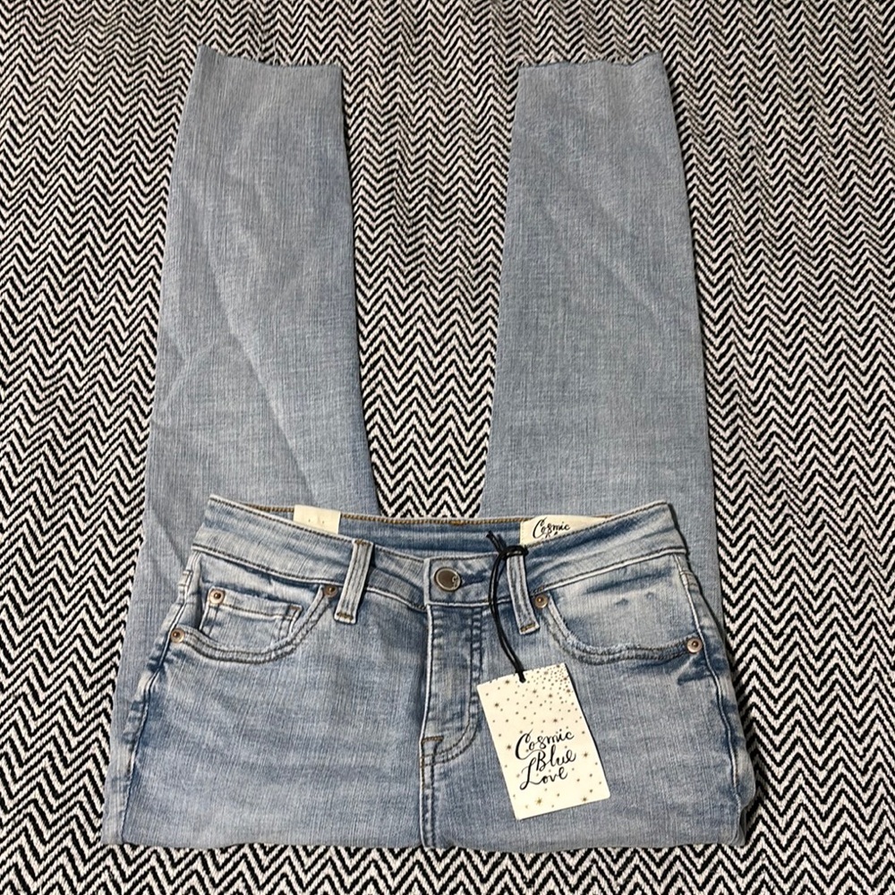 Cosmic Blue Love Crop Jeans | Sz 25P